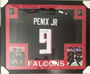 Michael Penix Jr Signed Atlanta Falcons Custom Pro Style Framed Jersey Beckett