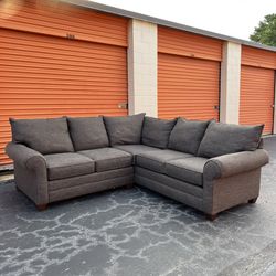 Free Delivery - Black Bassett Sectional Couch