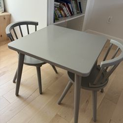 Child Table And Chair Set Gray