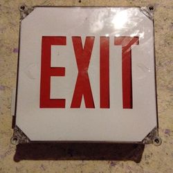 Commercial  Exit Signs. Light Up  Wired 