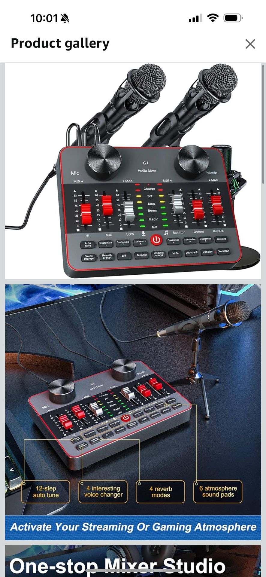 2 Microphone And Mixer Set For Podcasting
