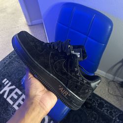 Louis Vuitton Nike Air Force 1 Low By Virgil Abloh Black for Sale in