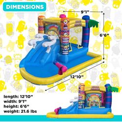 Minions Inflatable Bounce house And Waterslide Combo