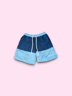 Nike sportswear woven flow mesh lined 2 tone shorts blue mens medium
