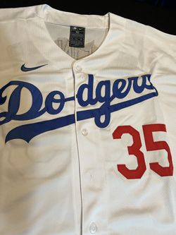 While & Blue #35 Baseball Jersey