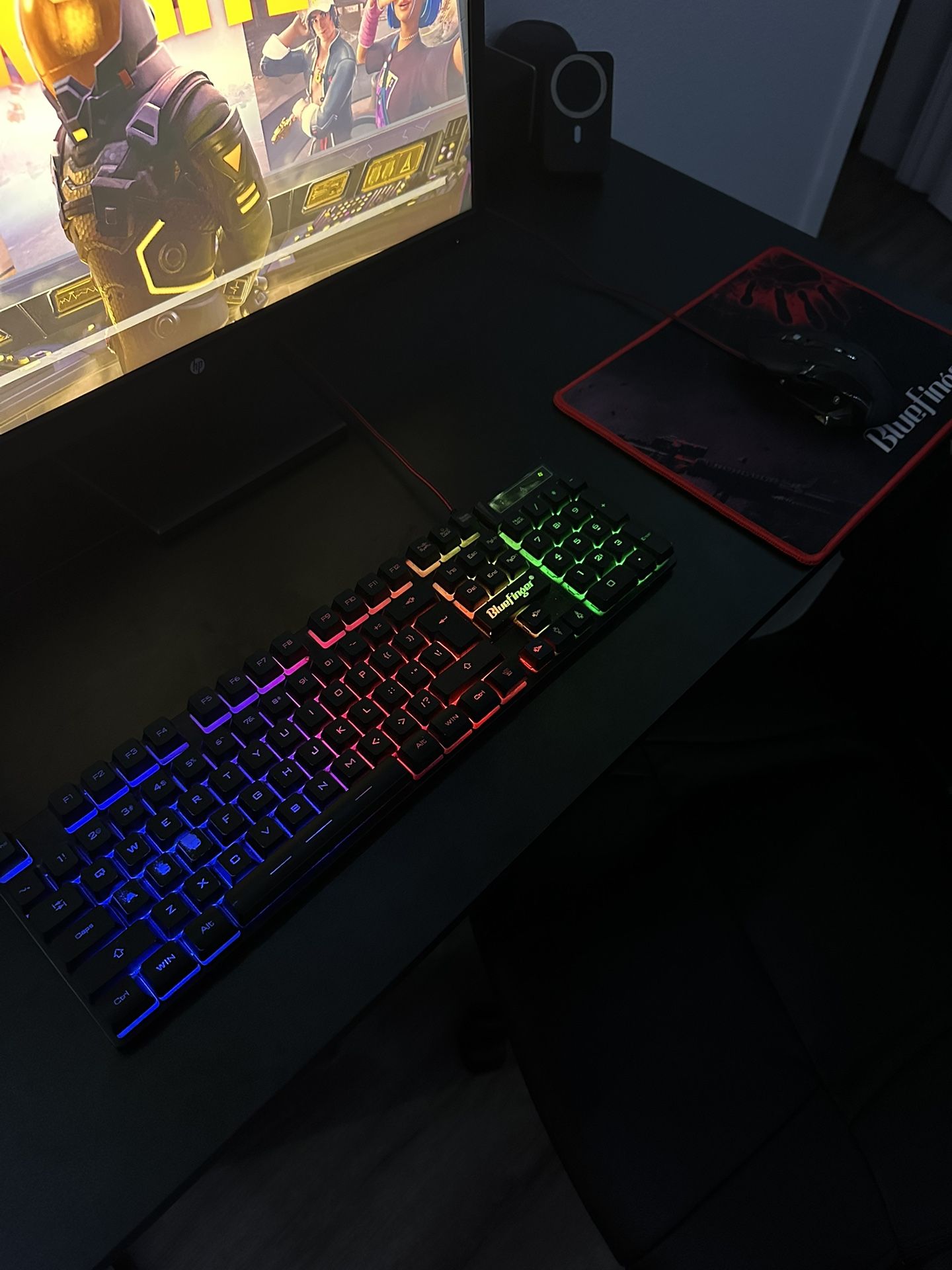 BlueFinger RGB Gaming Keyboard and Backlit Mouse Combo, USB Wired, LED Gaming Set for Laptop PC Computer Game and Work