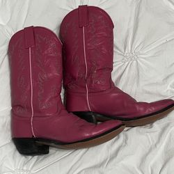 Vintage pink boots Size 7