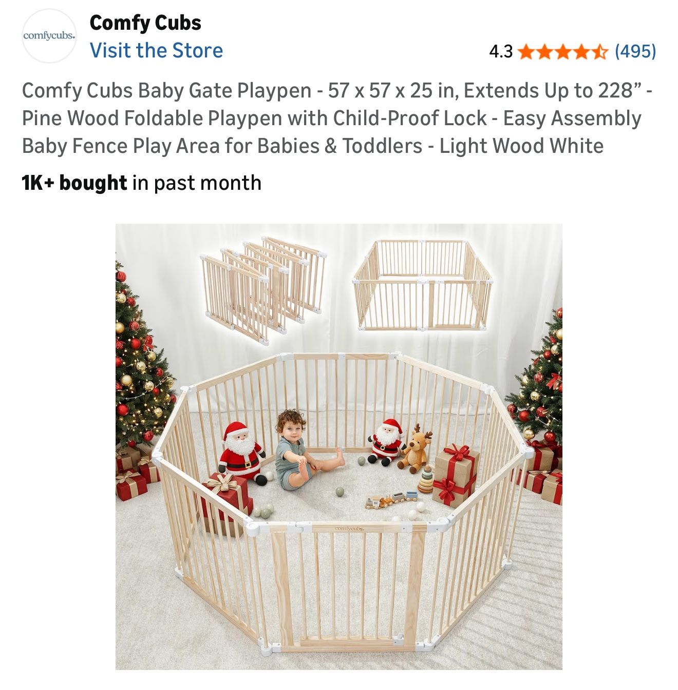 Comfy Cubs Baby Gate Playpen