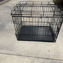 Black Metal Dog Crate 
