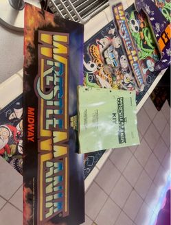 Arcade Midway 1995 WWF WrestleMania Top Marquee & Manual