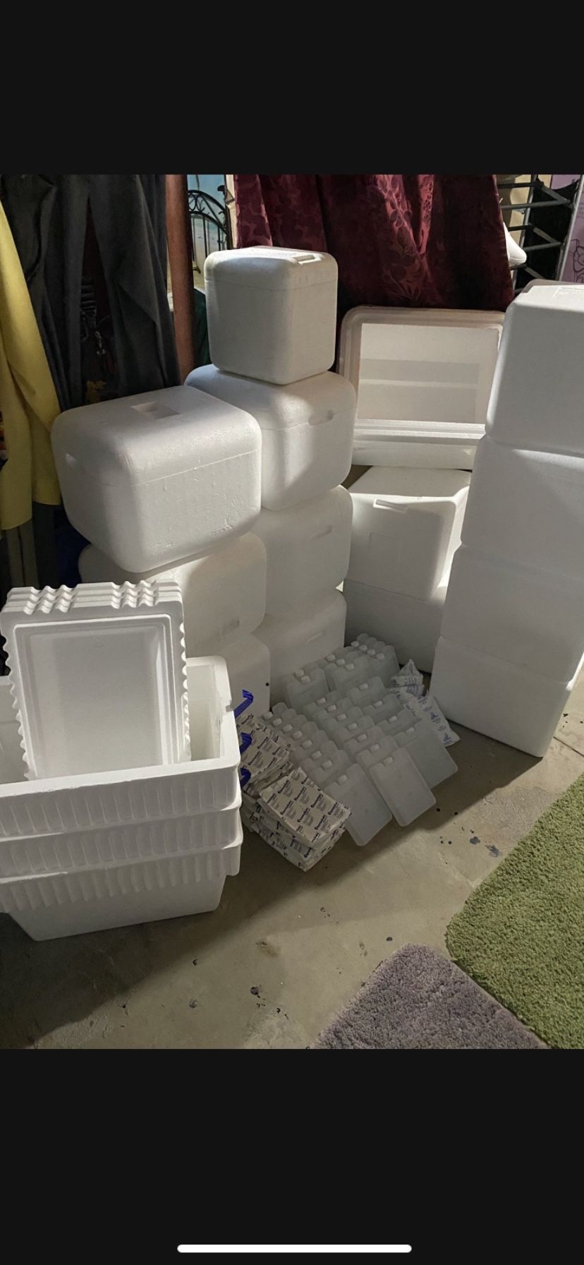 Styrofoam coolers