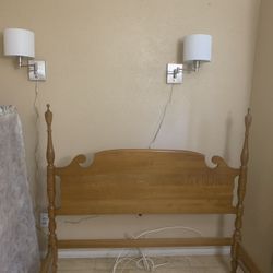 Antique Full Size Bed Frame Poster Bed 