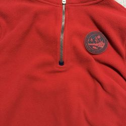 kids red levis quarter zip