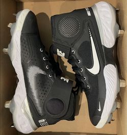 Brand New Nike Alpha Huarache Elite 3 Black White Baseball Cleats Men Size 10