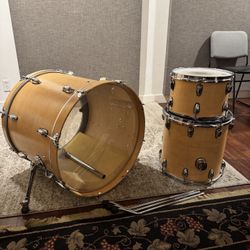 Billy Blast Custom Natural Maple Bass Drum, Low Tom, Mid Tom