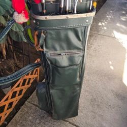 Vintage Golf Clubs Set Complete With Vintage Bag 