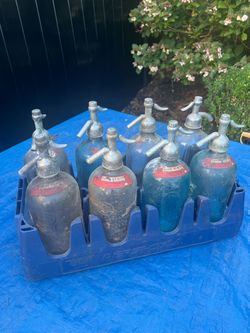 8 Vintage Seltzer bottles
