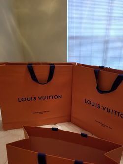 Set of (3) Louis Vuitton shopping bags (empty) cash only no trades