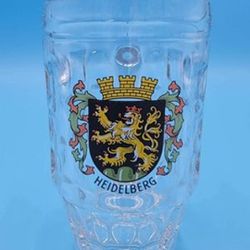 Heidelberg German Beer Glass Mug Stein 16 oz A Town On The Neckar River