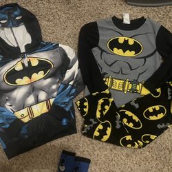 Kids Batman Pjs And Zip Up Hoodie Bundle