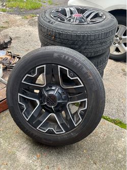 18” universal rims and tires 5x127 bolt pattern