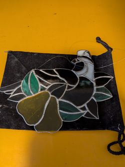 Antique Stained Glass Partridge In A Pear Tree