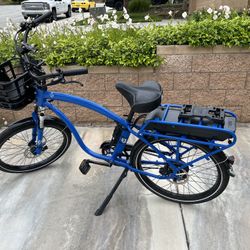 Blue Electric Bike  