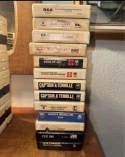 Vintage 8-Track Tape Lot – 40+ Tapes – Rock, Country, Pop – 60s/70s