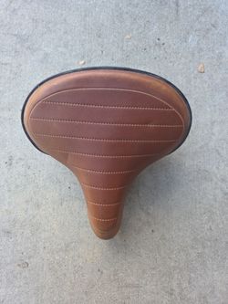 Felt Brown Leather Bicycle Saddle Seat