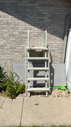 Above ground Pool ladder vinyl adjustable height