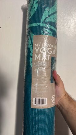 My Favorite Yoga Mat Leaf Print