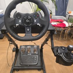 Logitech G920 Complete Racing Setup (Wheel + Pedals + Shifter + Stand) – Like New