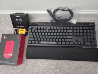 Corsair k70 max, Razer viper v3 pro with galaxy buds3 pro bundle
