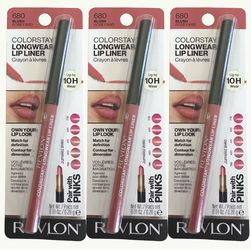 4 Pieces Of Revlon, Colorstay Face Makeup with Built-in-Sharpener, Longwear Rich Lip Colors, Smooth Application, 680 Blush