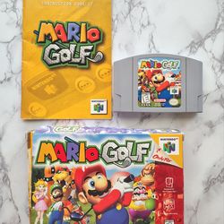 Mario Golf N64 with Box and Manual  TESTED