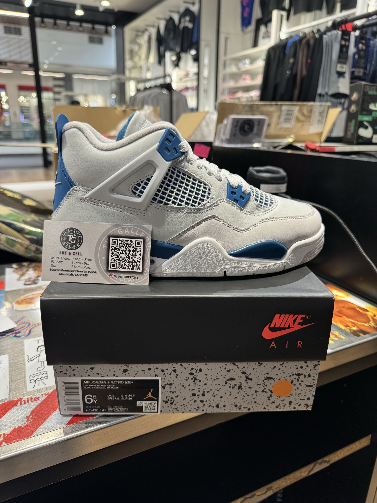 JORDAN 4 RETRO MILITARY BLUE (GS)