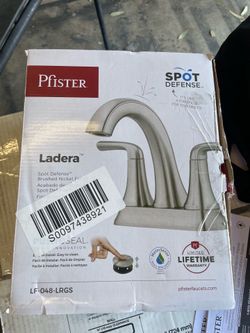 Pfister Ladera 4 in. Centerset Double Handle Bathroom Faucet in Spot Defense Brushed Nickel