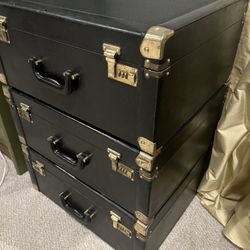 Black “leather” Suitcases