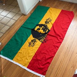 Bob Marley Conquering Lion Rasta Flag