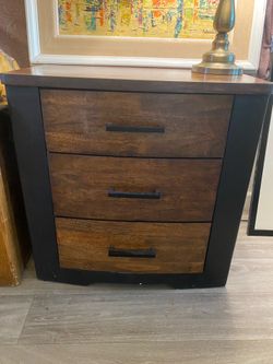 Three drawer nightstand or end table