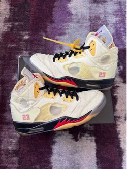 Size 12 - Jordan 5 Retro Off-White Sail