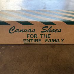 RARE- Vintage Vans Shoe Box Green Stripe