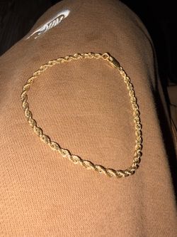 14k rope bracelet