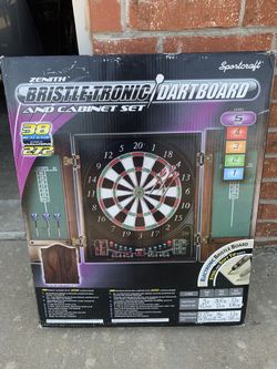 Bristle dartboard with cabinet