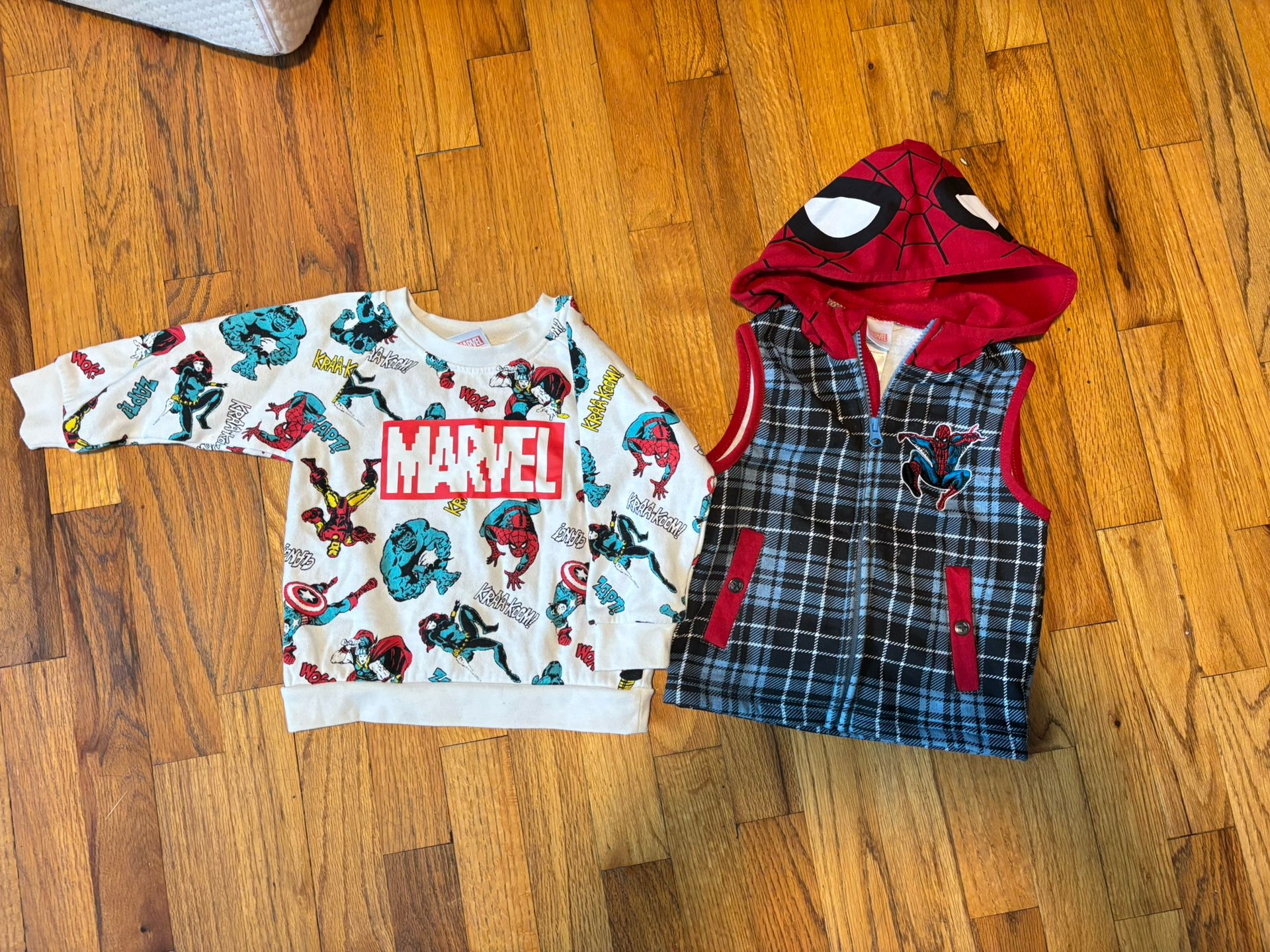 Marvel Spiderman and Marvel comics sweaters