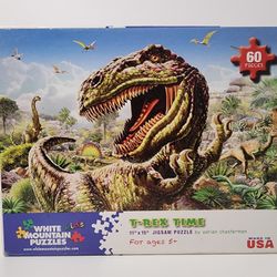 T-REX TIME Jigsaw Puzzle by White Mountain Puzzles 60 pieces