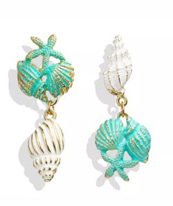 SHELL STARFISH DANGLE WOMEN EARRINGS