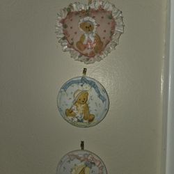 Wall Plaques Bears Girls Room 