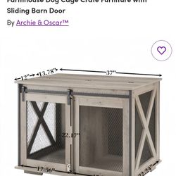 Gray Farmhouse Dog Kennel