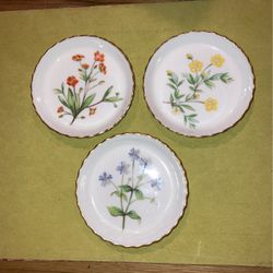 Set Of 3 Minton Bone China Dishes